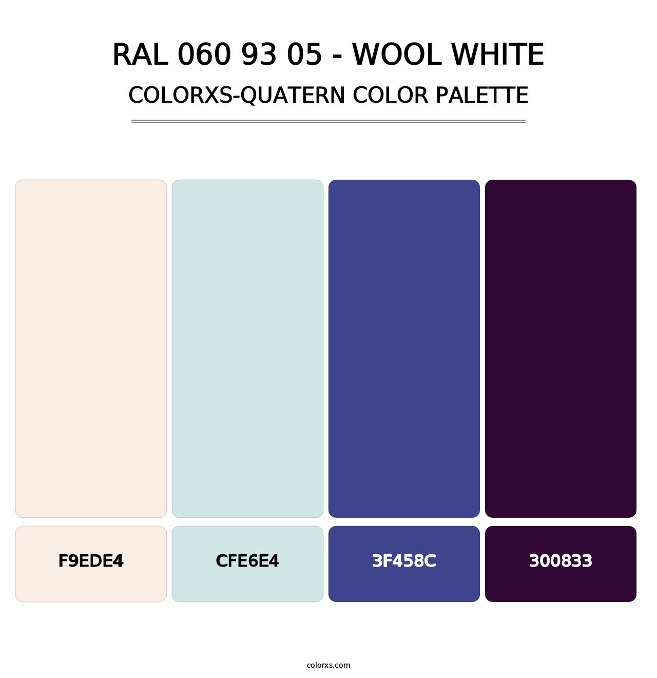 RAL 060 93 05 - Wool White - Colorxs Quatern Palette