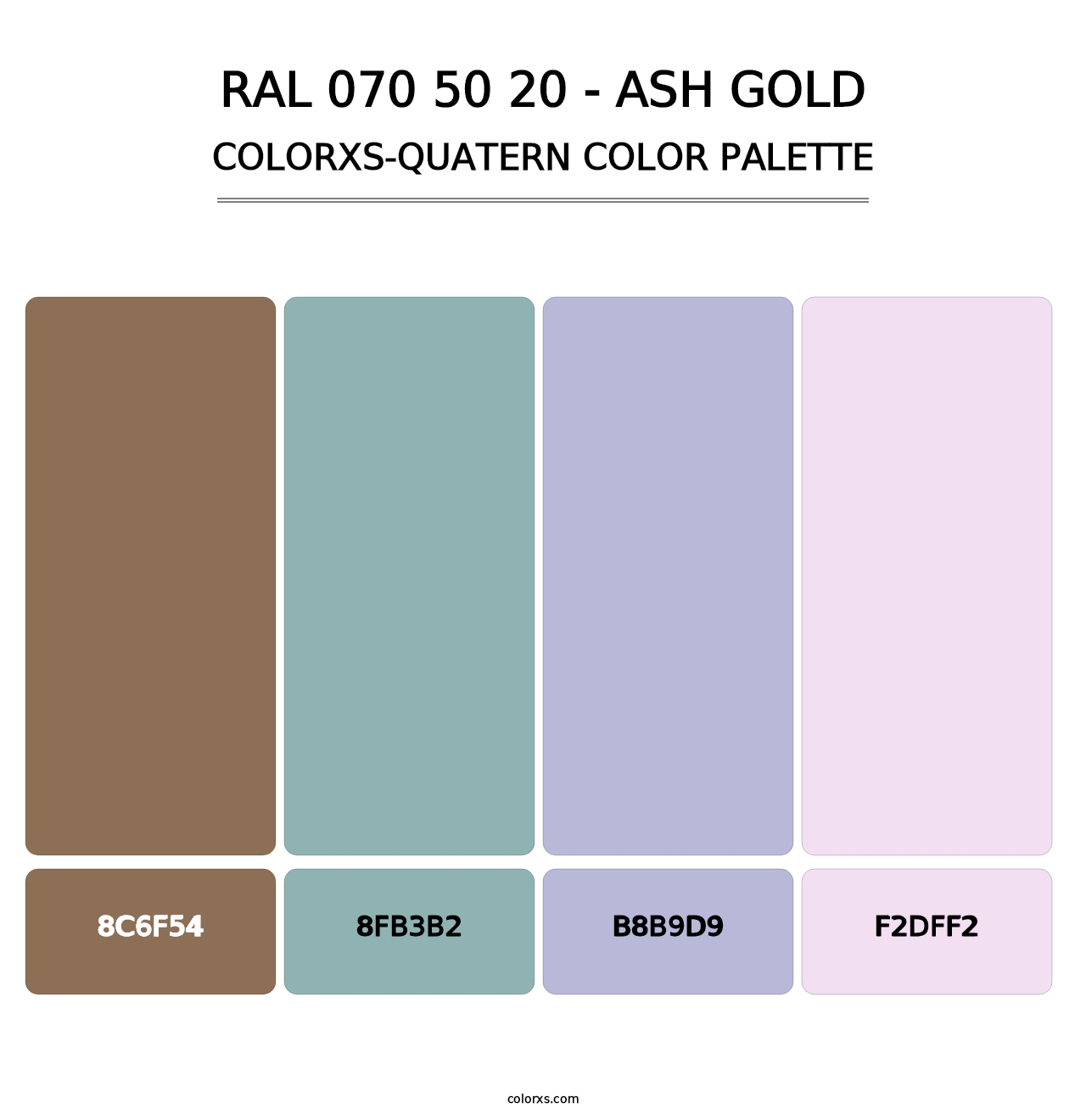 RAL 070 50 20 - Ash Gold - Colorxs Quatern Palette