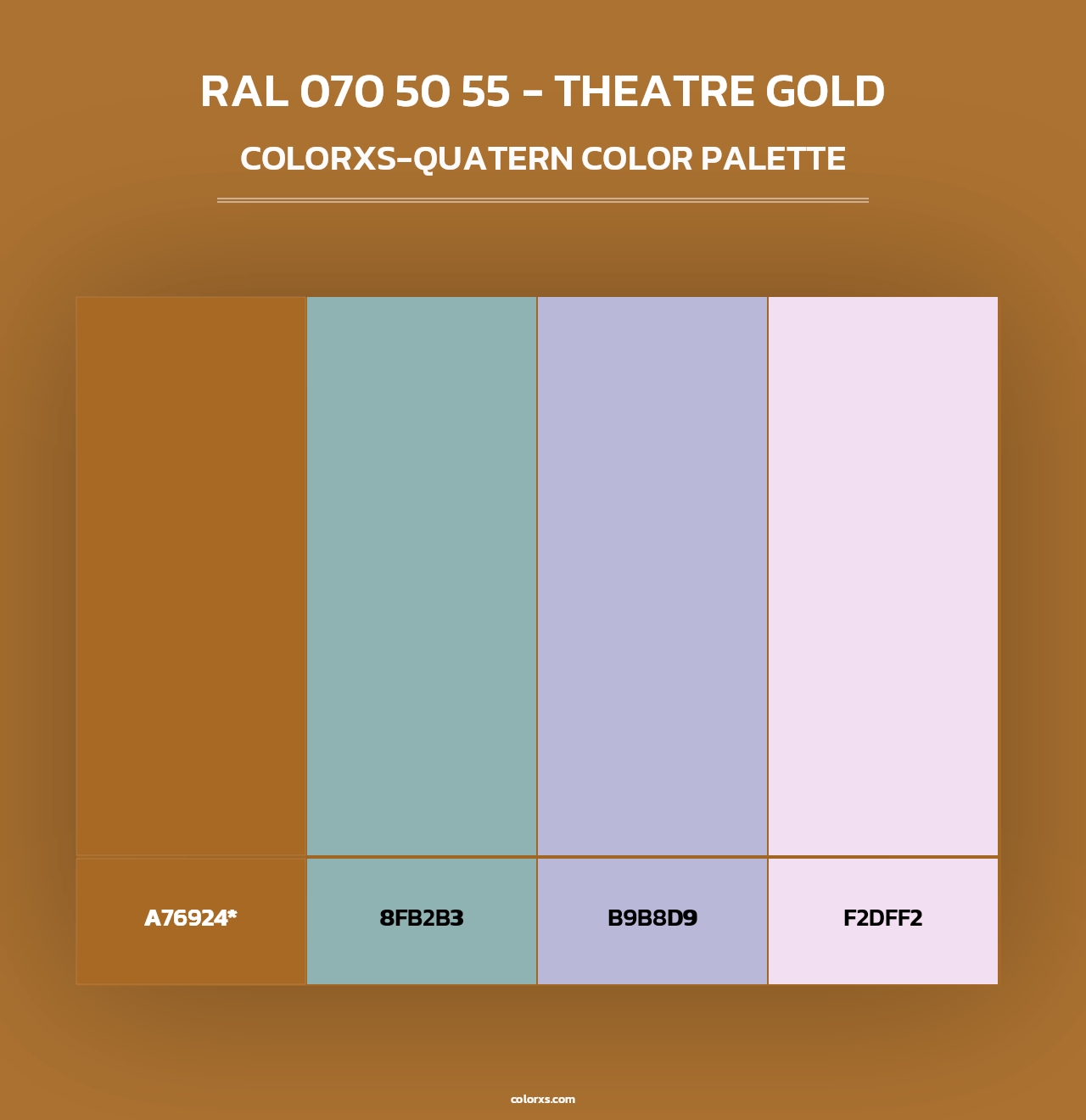 RAL 070 50 55 - Theatre Gold - Colorxs Quad Palette