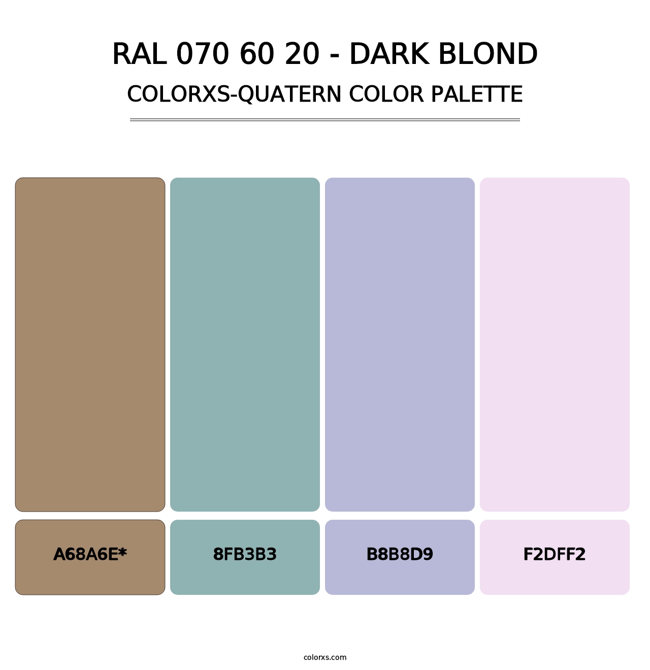 RAL 070 60 20 - Dark Blond - Colorxs Quatern Palette