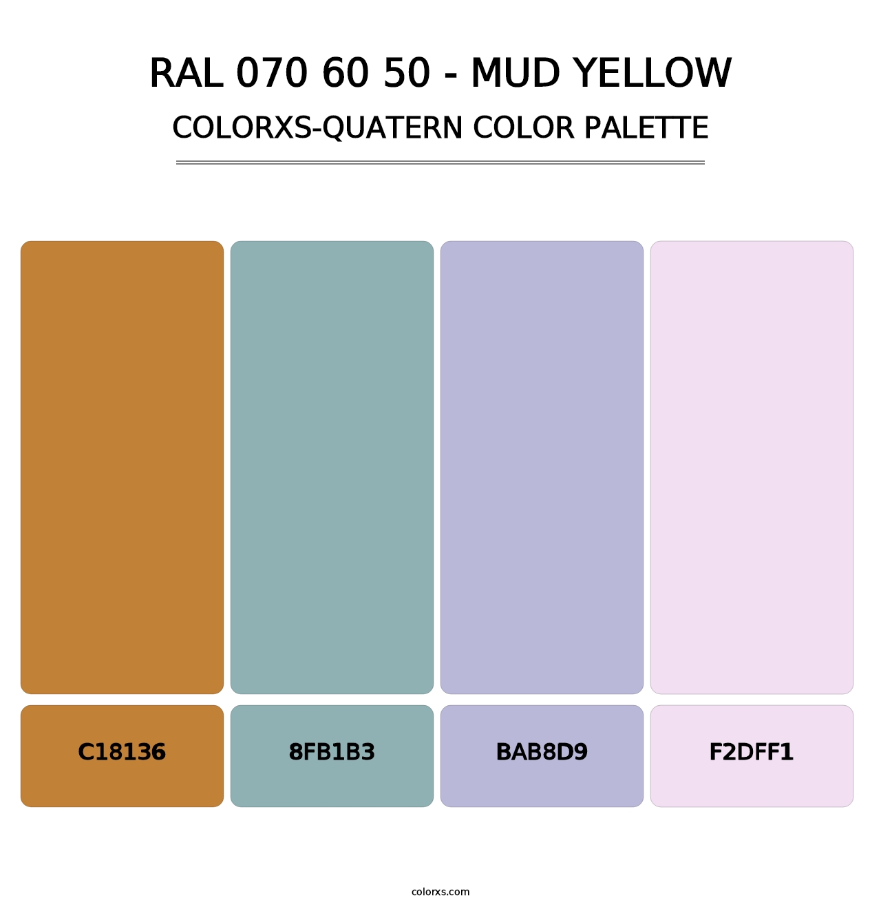 RAL 070 60 50 - Mud Yellow - Colorxs Quatern Palette