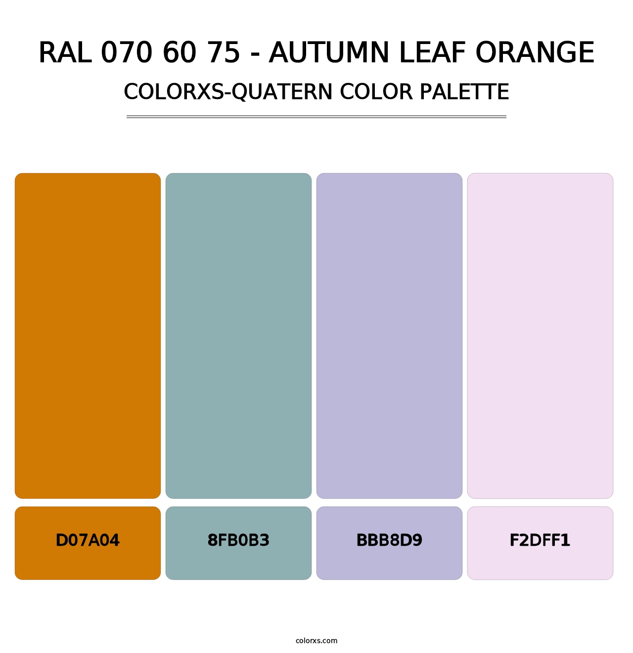 RAL 070 60 75 - Autumn Leaf Orange - Colorxs Quatern Palette