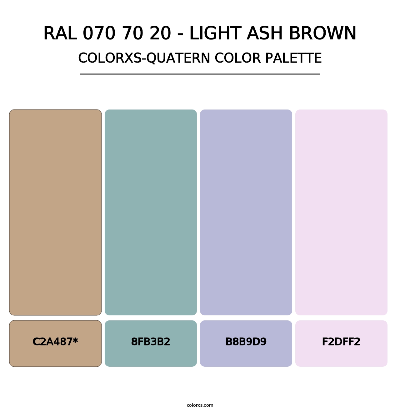 RAL 070 70 20 - Light Ash Brown - Colorxs Quatern Palette