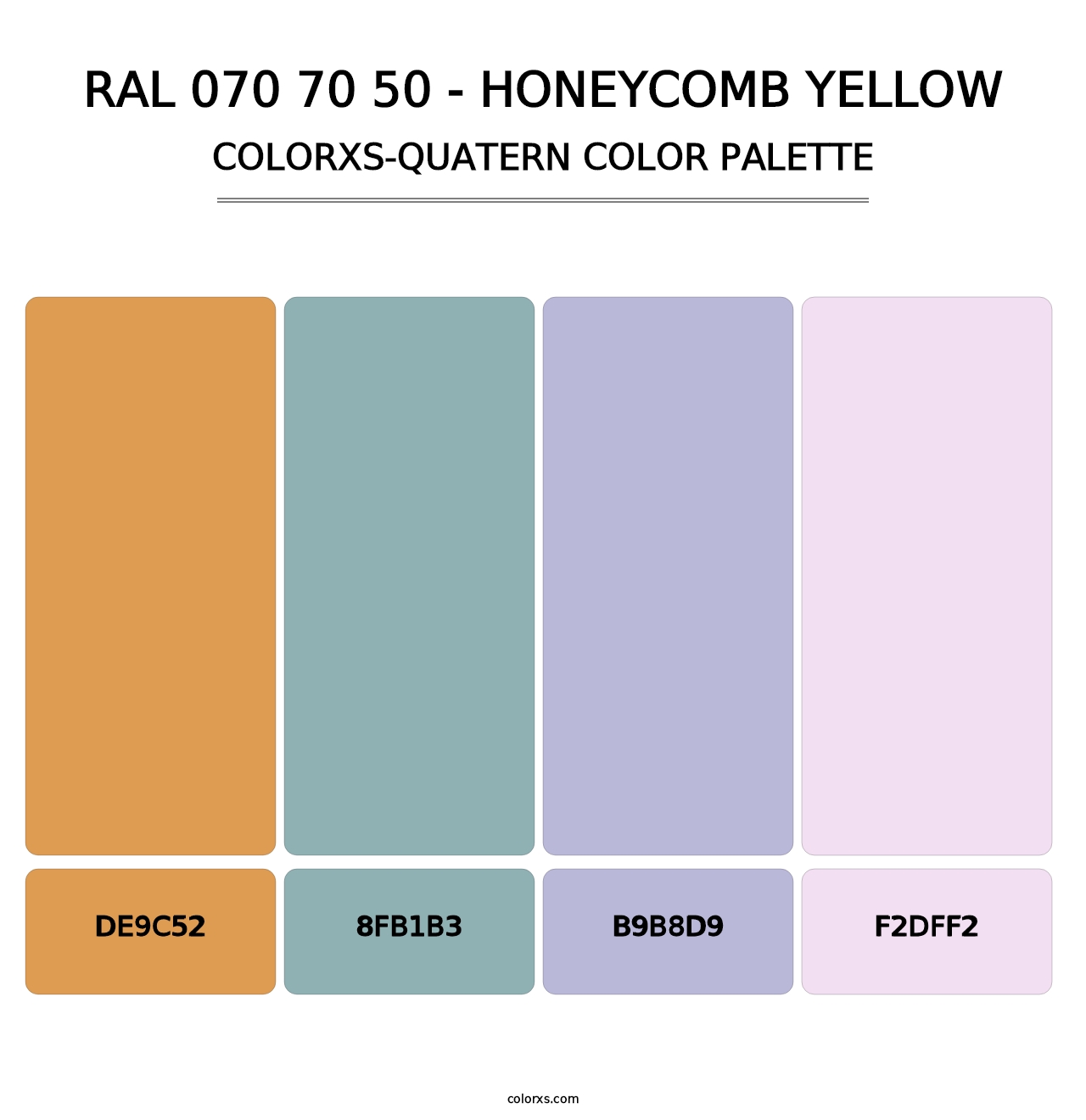 RAL 070 70 50 - Honeycomb Yellow - Colorxs Quatern Palette