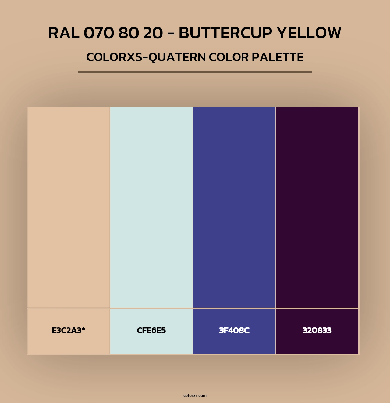 RAL 070 80 20 - Buttercup Yellow - Colorxs Quad Palette
