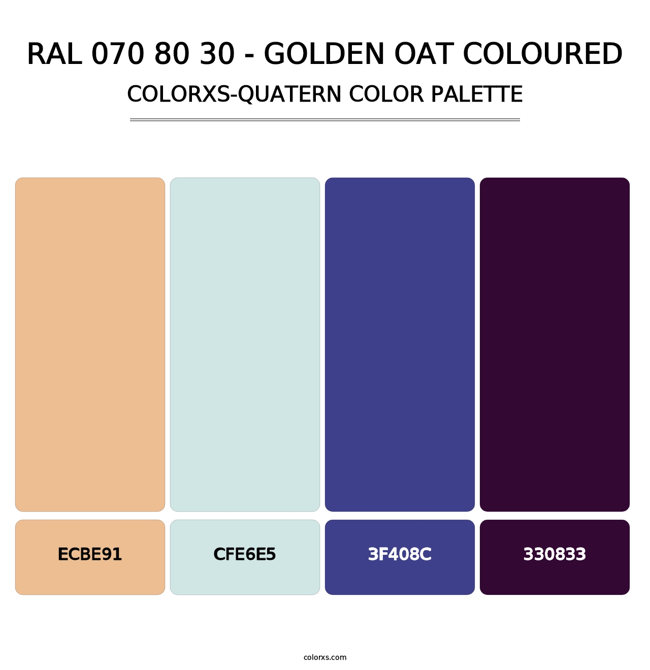 RAL 070 80 30 - Golden Oat Coloured - Colorxs Quatern Palette