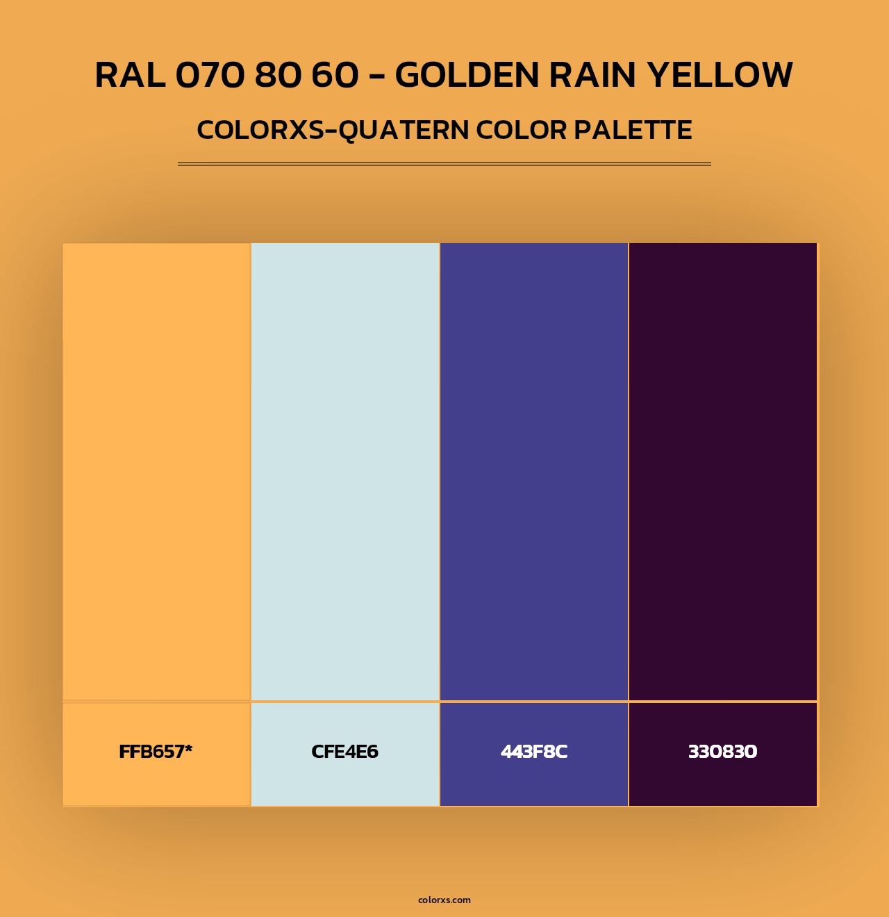 RAL 070 80 60 - Golden Rain Yellow - Colorxs Quad Palette