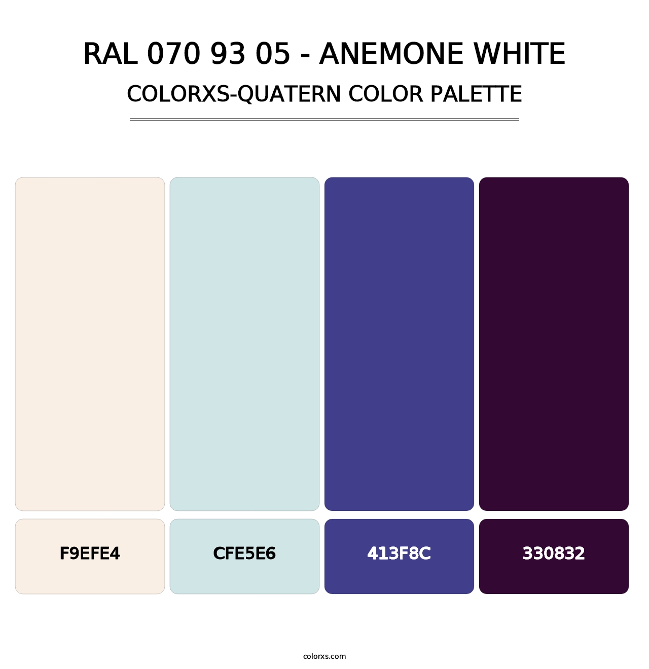 RAL 070 93 05 - Anemone White - Colorxs Quatern Palette