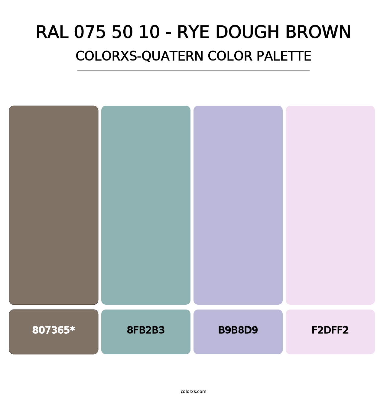 RAL 075 50 10 - Rye Dough Brown - Colorxs Quatern Palette