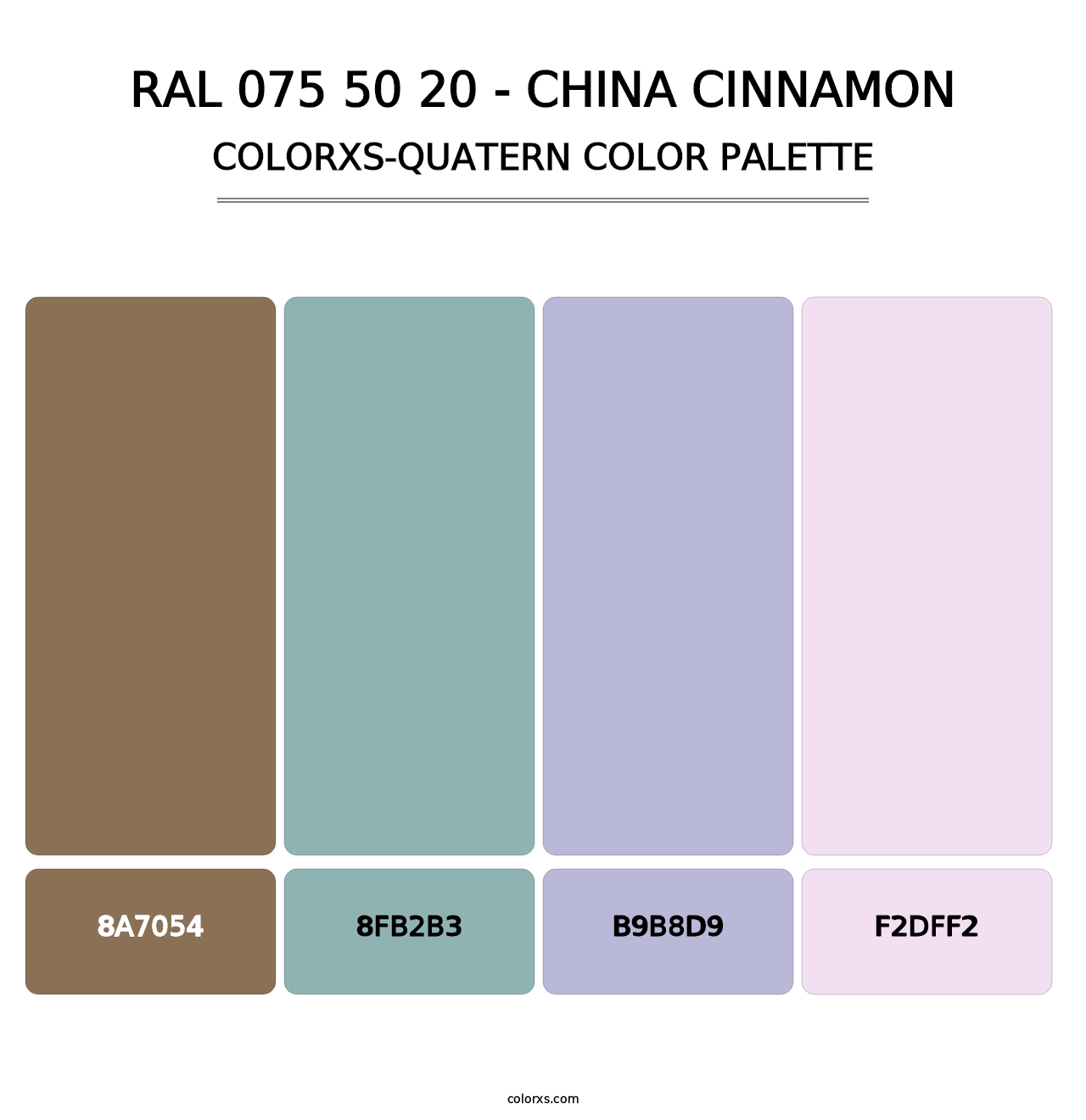 RAL 075 50 20 - China Cinnamon - Colorxs Quatern Palette