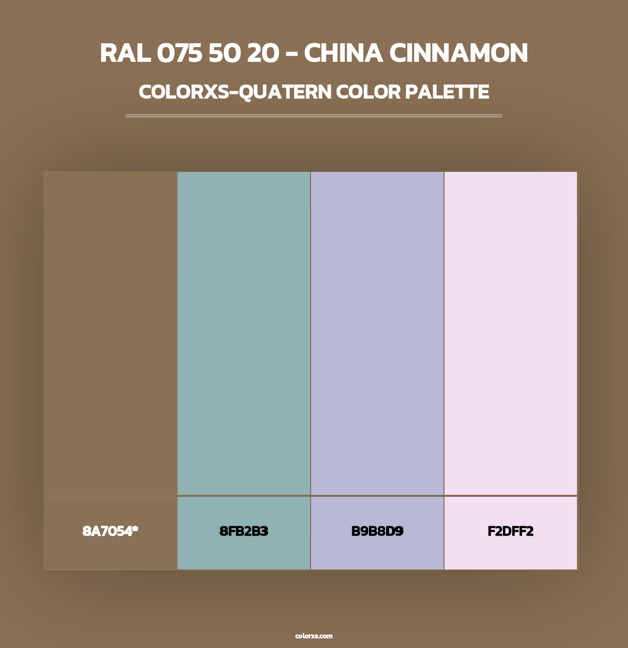 RAL 075 50 20 - China Cinnamon - Colorxs Quad Palette