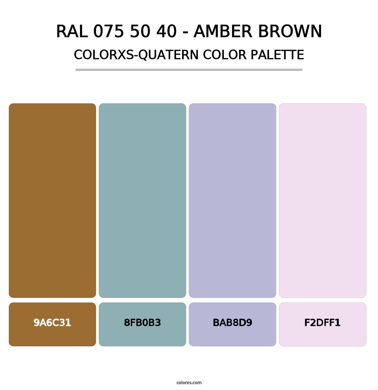 RAL 075 50 40 - Amber Brown - Colorxs Quatern Palette