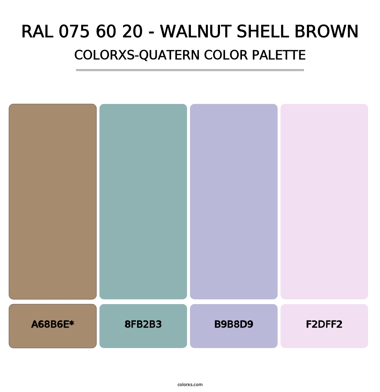 RAL 075 60 20 - Walnut Shell Brown - Colorxs Quatern Palette