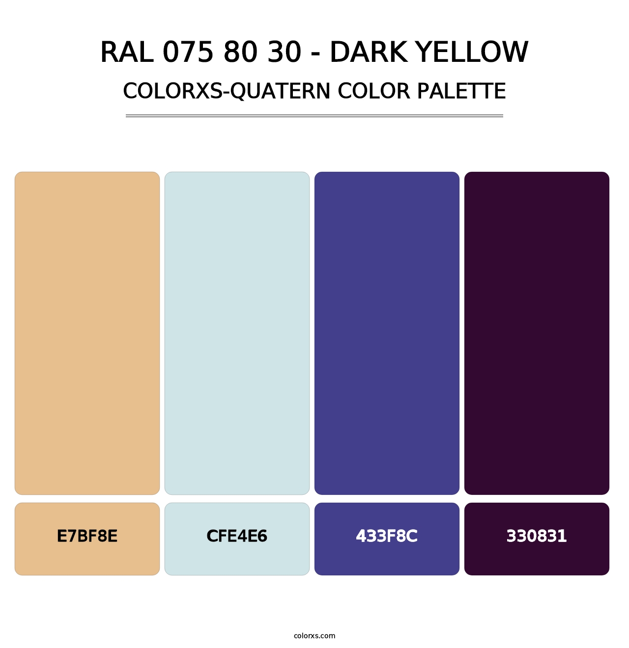 RAL 075 80 30 - Dark Yellow - Colorxs Quatern Palette