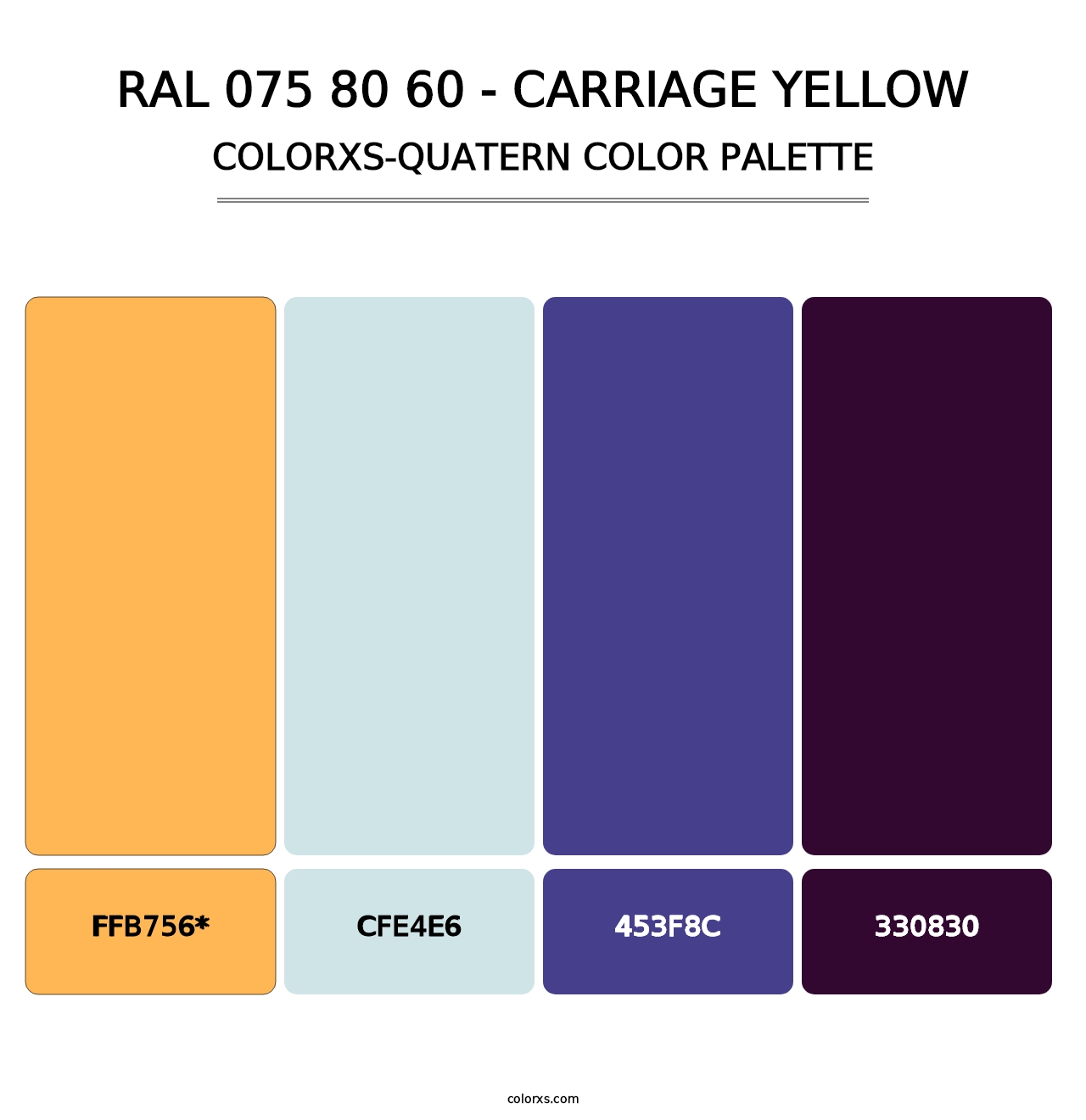 RAL 075 80 60 - Carriage Yellow - Colorxs Quatern Palette