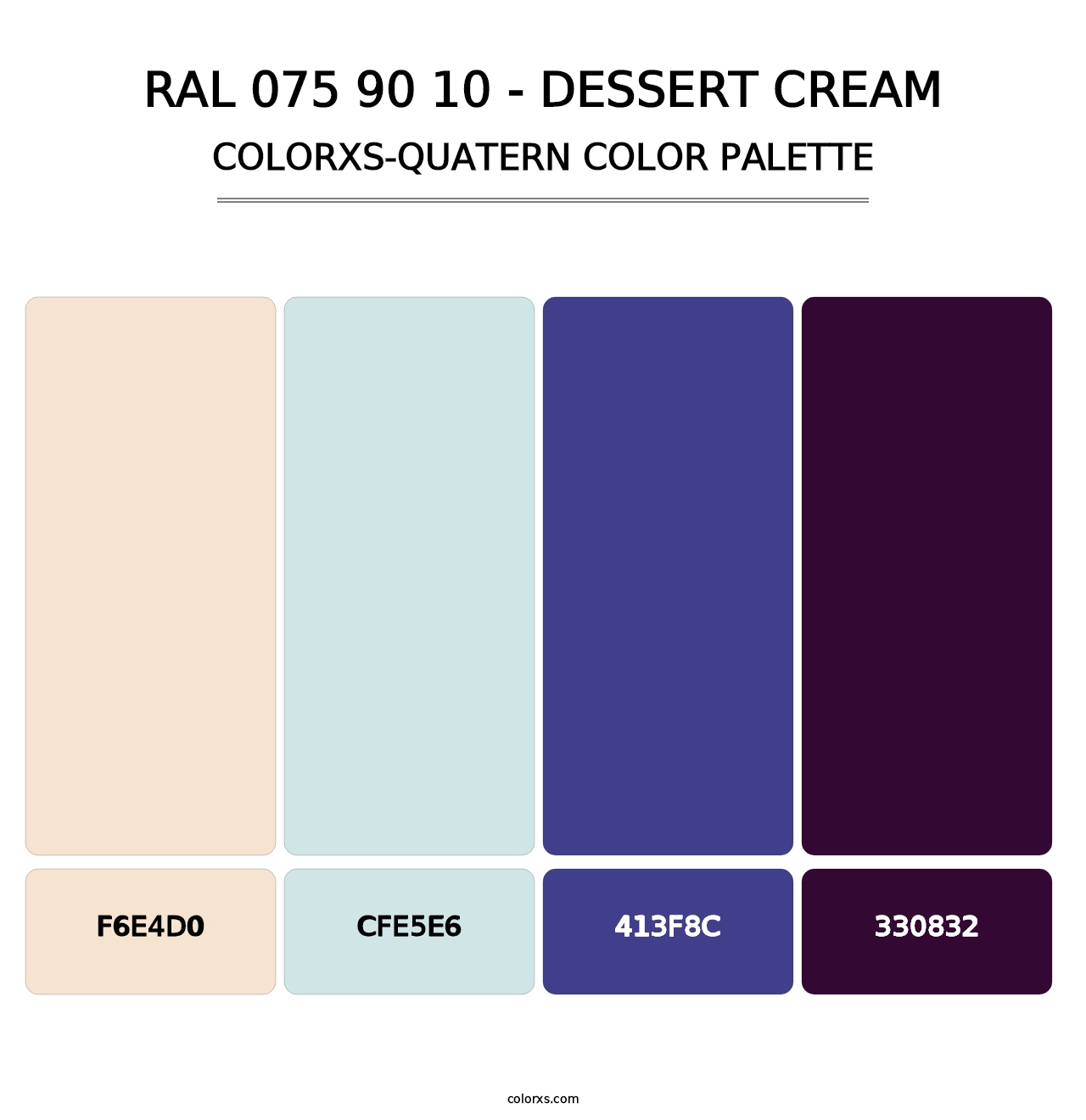 RAL 075 90 10 - Dessert Cream - Colorxs Quatern Palette