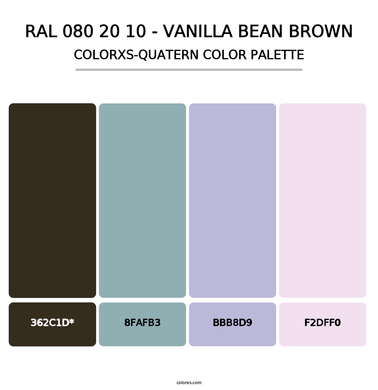 RAL 080 20 10 - Vanilla Bean Brown - Colorxs Quatern Palette