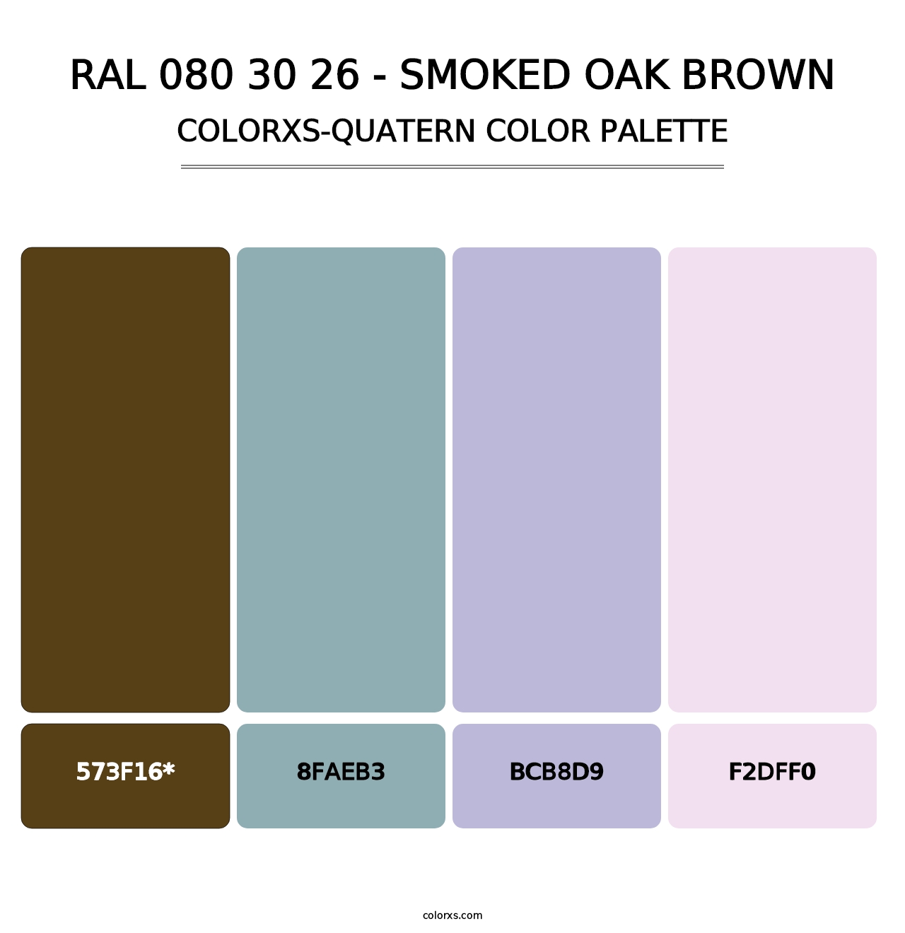 RAL 080 30 26 - Smoked Oak Brown - Colorxs Quatern Palette