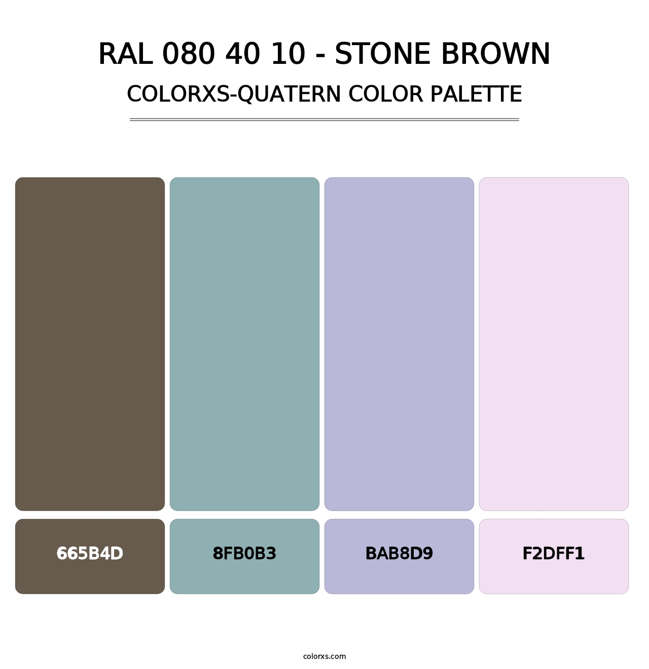 RAL 080 40 10 - Stone Brown - Colorxs Quatern Palette