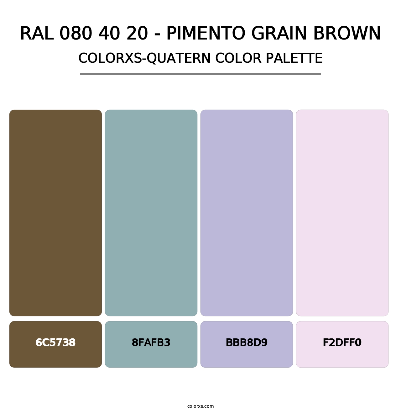 RAL 080 40 20 - Pimento Grain Brown - Colorxs Quatern Palette