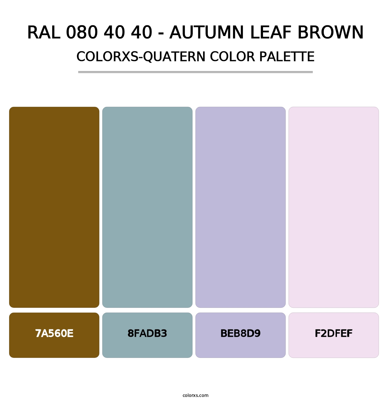 RAL 080 40 40 - Autumn Leaf Brown - Colorxs Quatern Palette