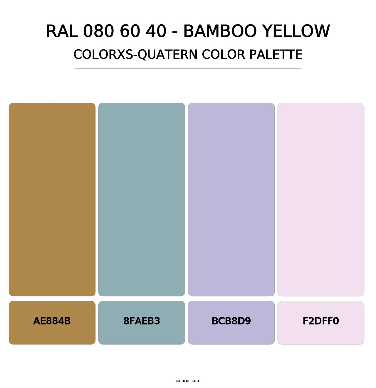 RAL 080 60 40 - Bamboo Yellow - Colorxs Quatern Palette
