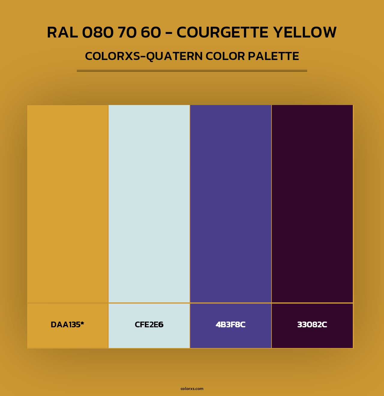 RAL 080 70 60 - Courgette Yellow - Colorxs Quad Palette