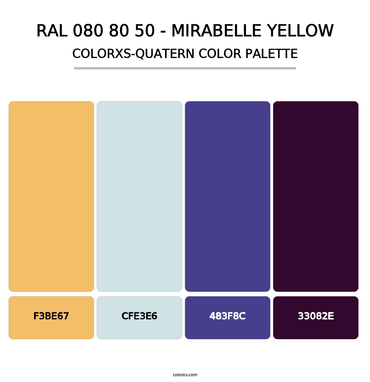 RAL 080 80 50 - Mirabelle Yellow - Colorxs Quatern Palette