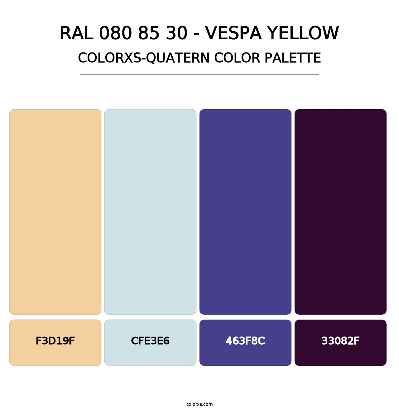 RAL 080 85 30 - Vespa Yellow - Colorxs Quatern Palette