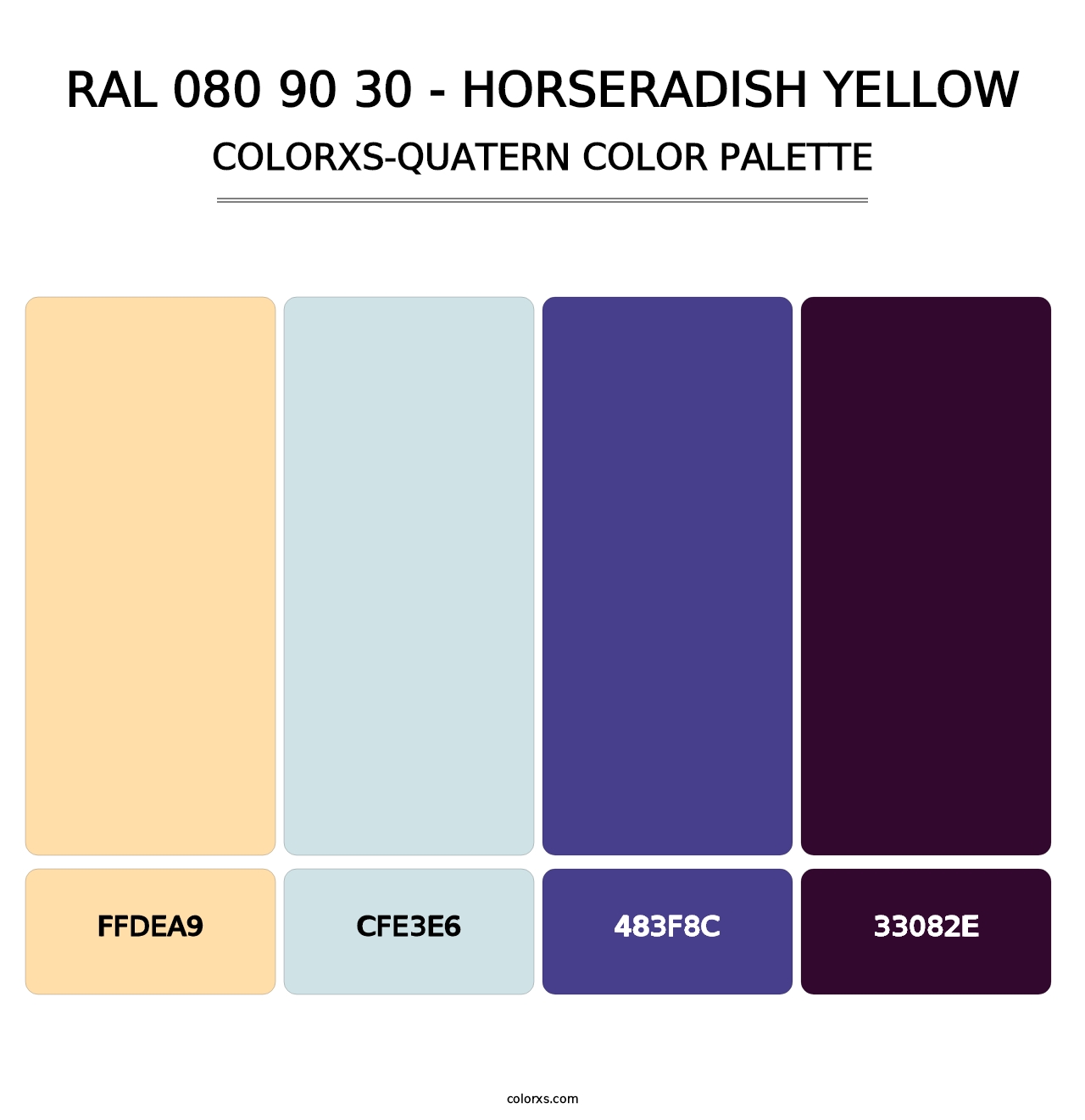 RAL 080 90 30 - Horseradish Yellow - Colorxs Quatern Palette
