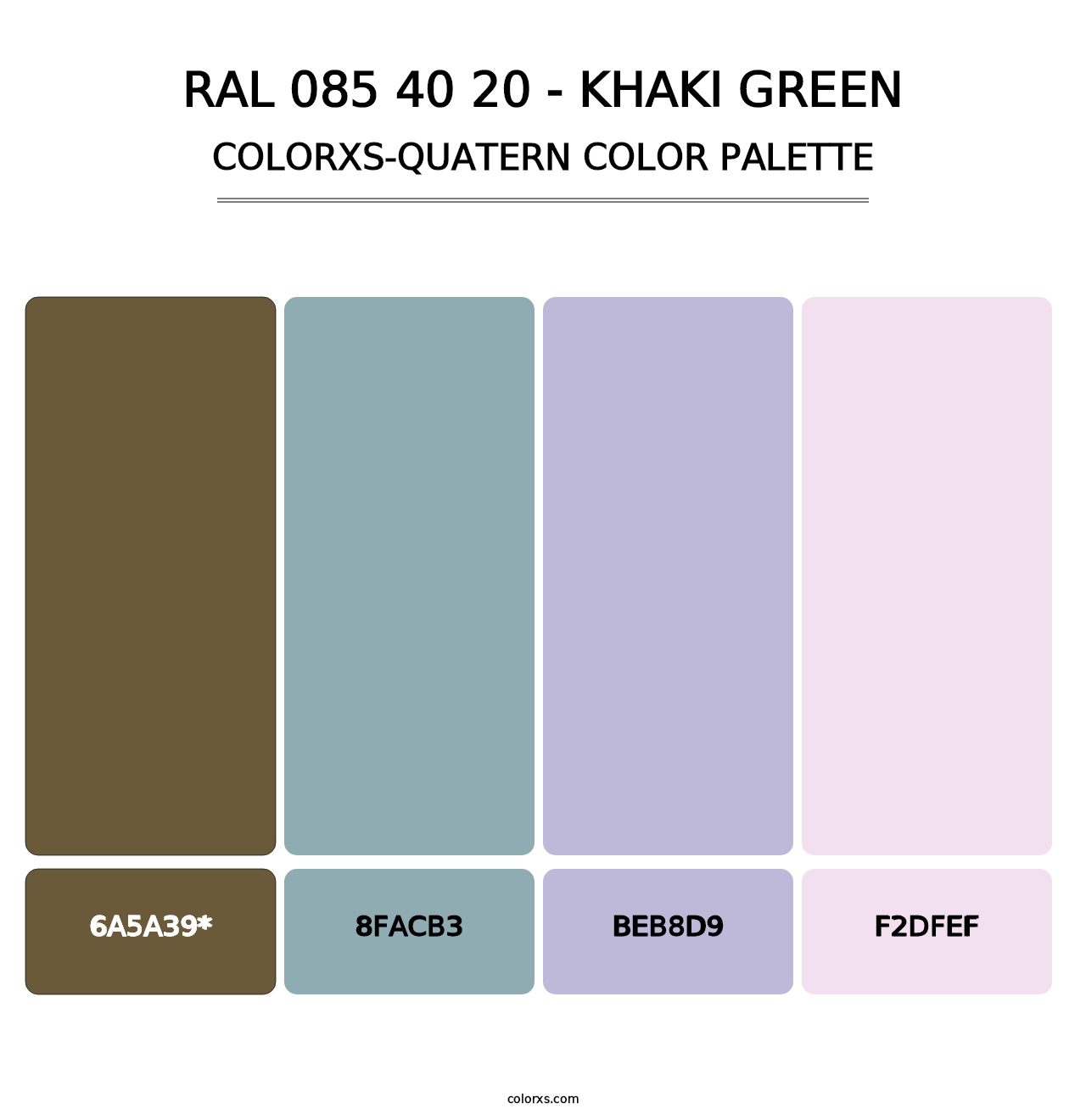 RAL 085 40 20 - Khaki Green - Colorxs Quatern Palette