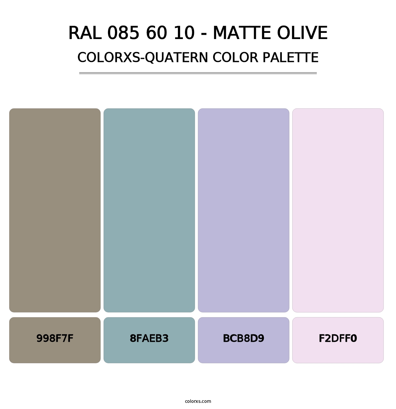 RAL 085 60 10 - Matte Olive - Colorxs Quatern Palette