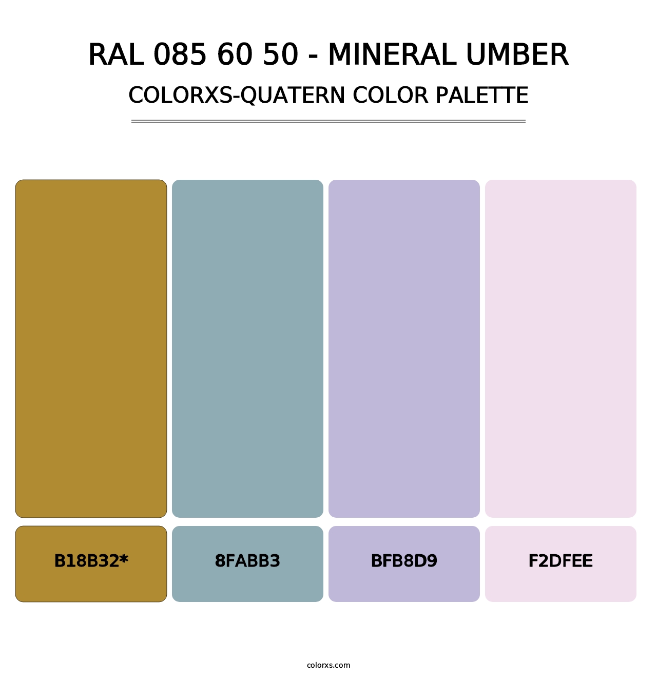 RAL 085 60 50 - Mineral Umber - Colorxs Quatern Palette
