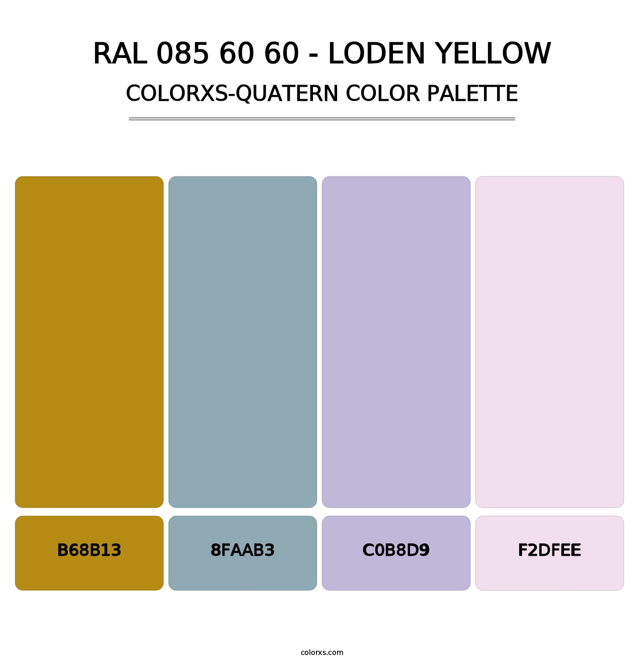 RAL 085 60 60 - Loden Yellow - Colorxs Quatern Palette