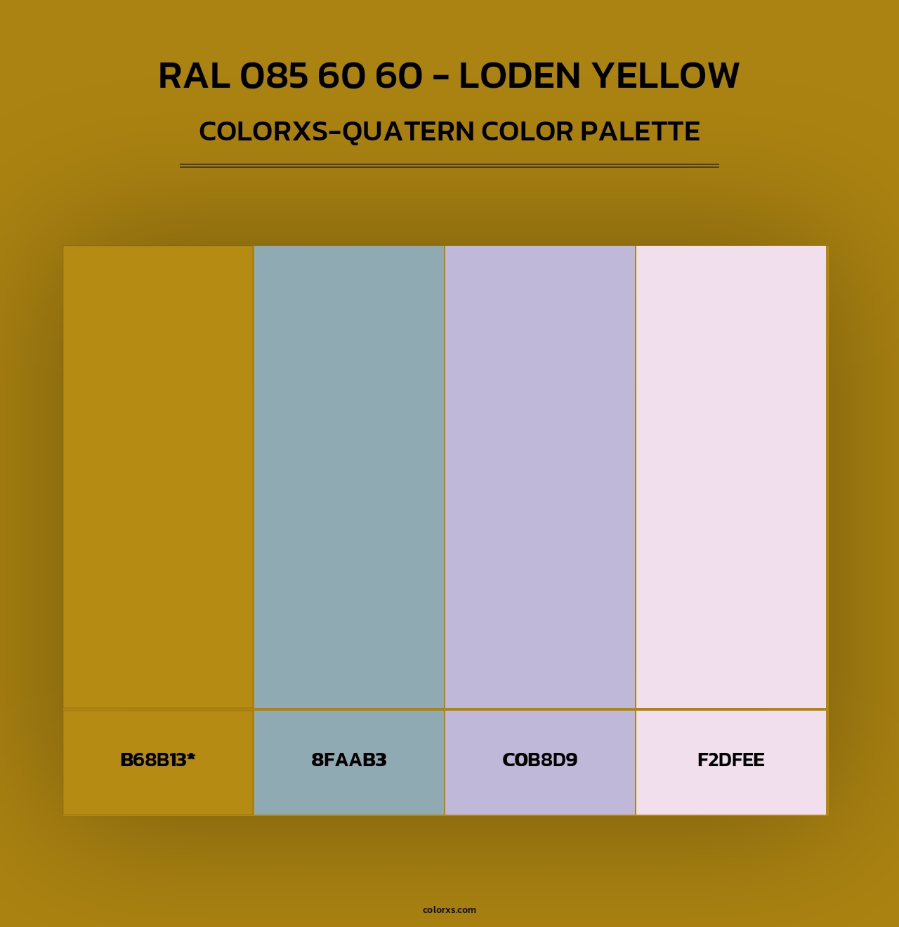 RAL 085 60 60 - Loden Yellow - Colorxs Quad Palette