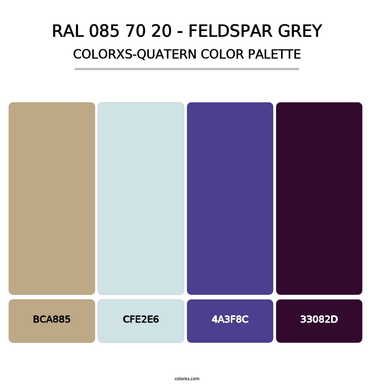 RAL 085 70 20 - Feldspar Grey - Colorxs Quatern Palette