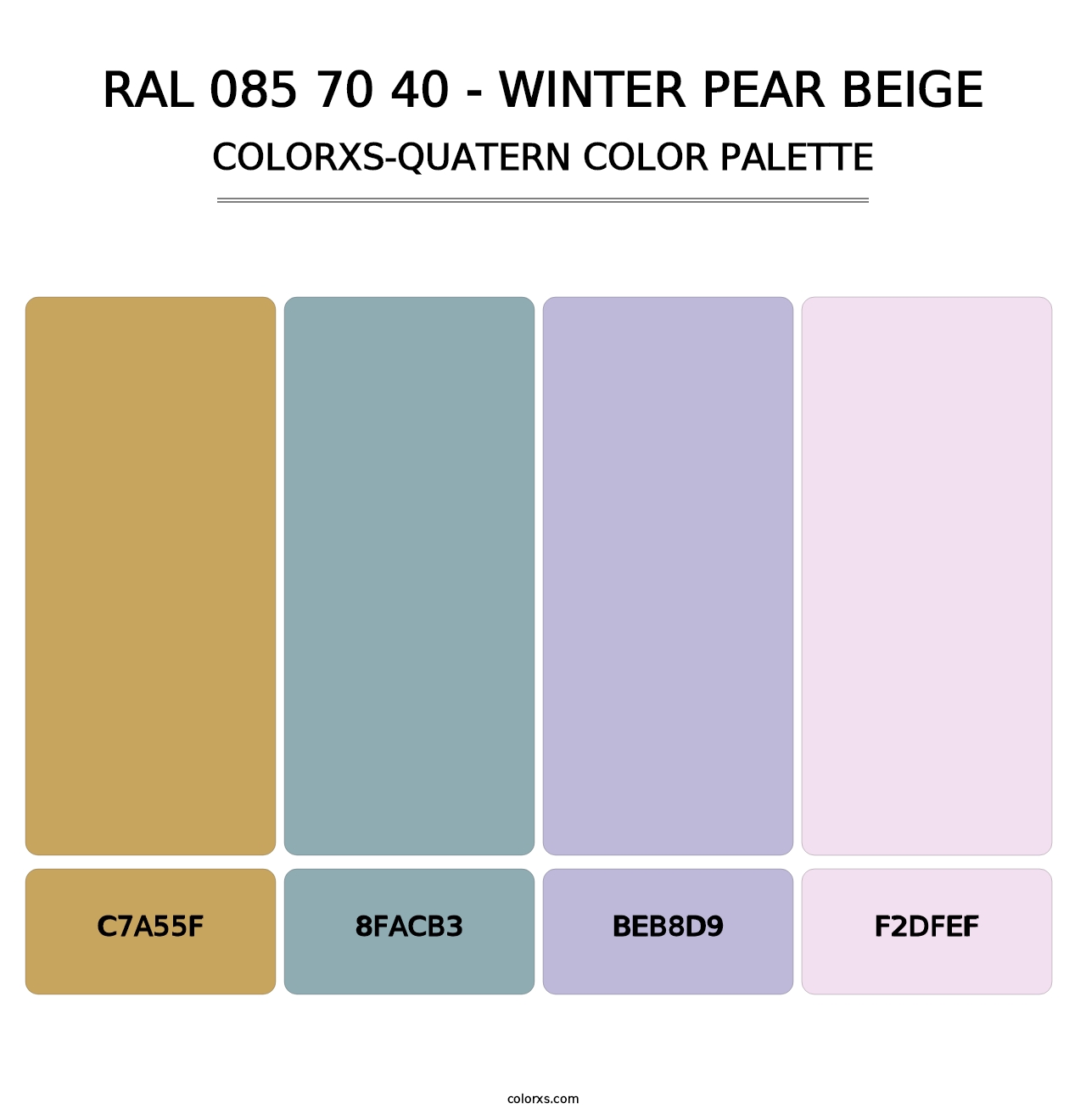 RAL 085 70 40 - Winter Pear Beige - Colorxs Quatern Palette