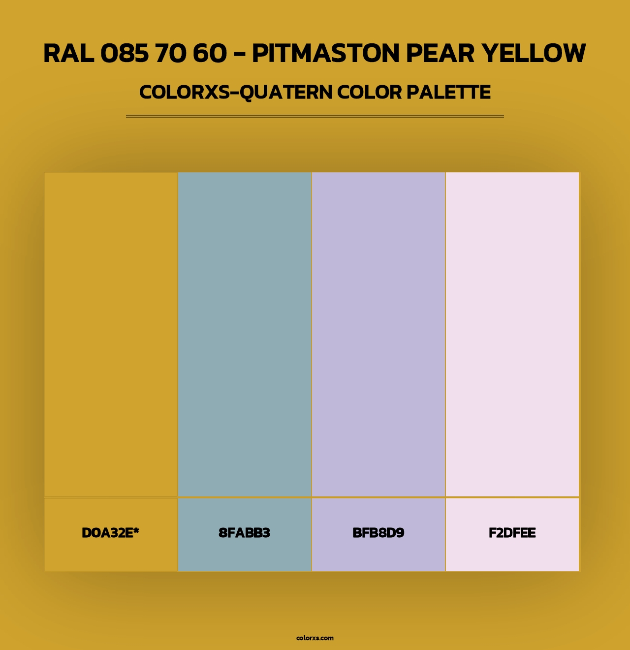 RAL 085 70 60 - Pitmaston Pear Yellow - Colorxs Quad Palette
