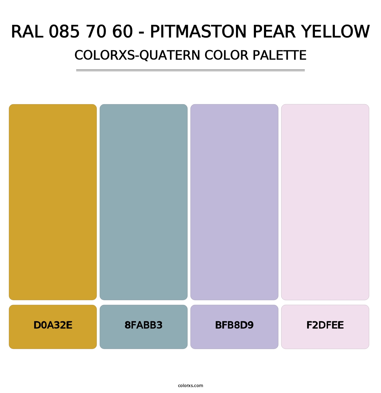 RAL 085 70 60 - Pitmaston Pear Yellow - Colorxs Quatern Palette