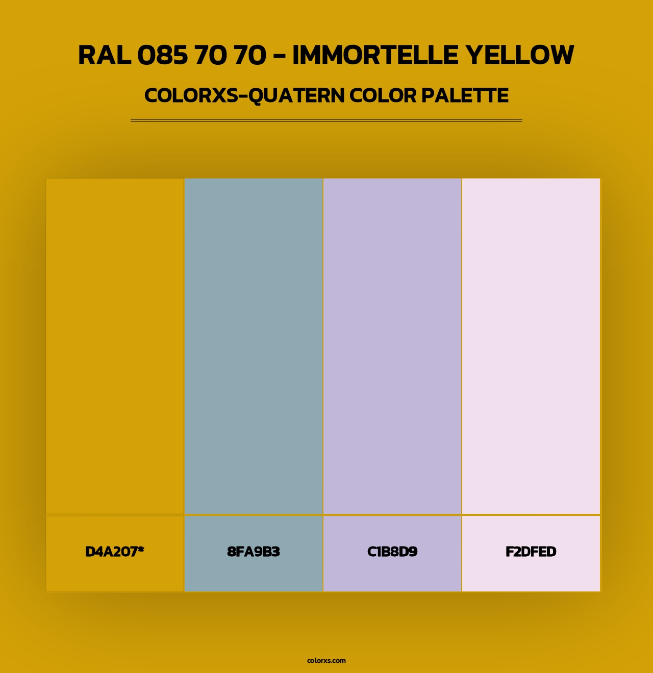 RAL 085 70 70 - Immortelle Yellow - Colorxs Quad Palette