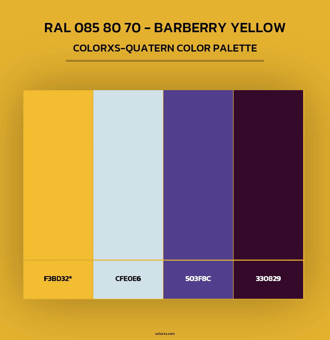 RAL 085 80 70 - Barberry Yellow - Colorxs Quad Palette