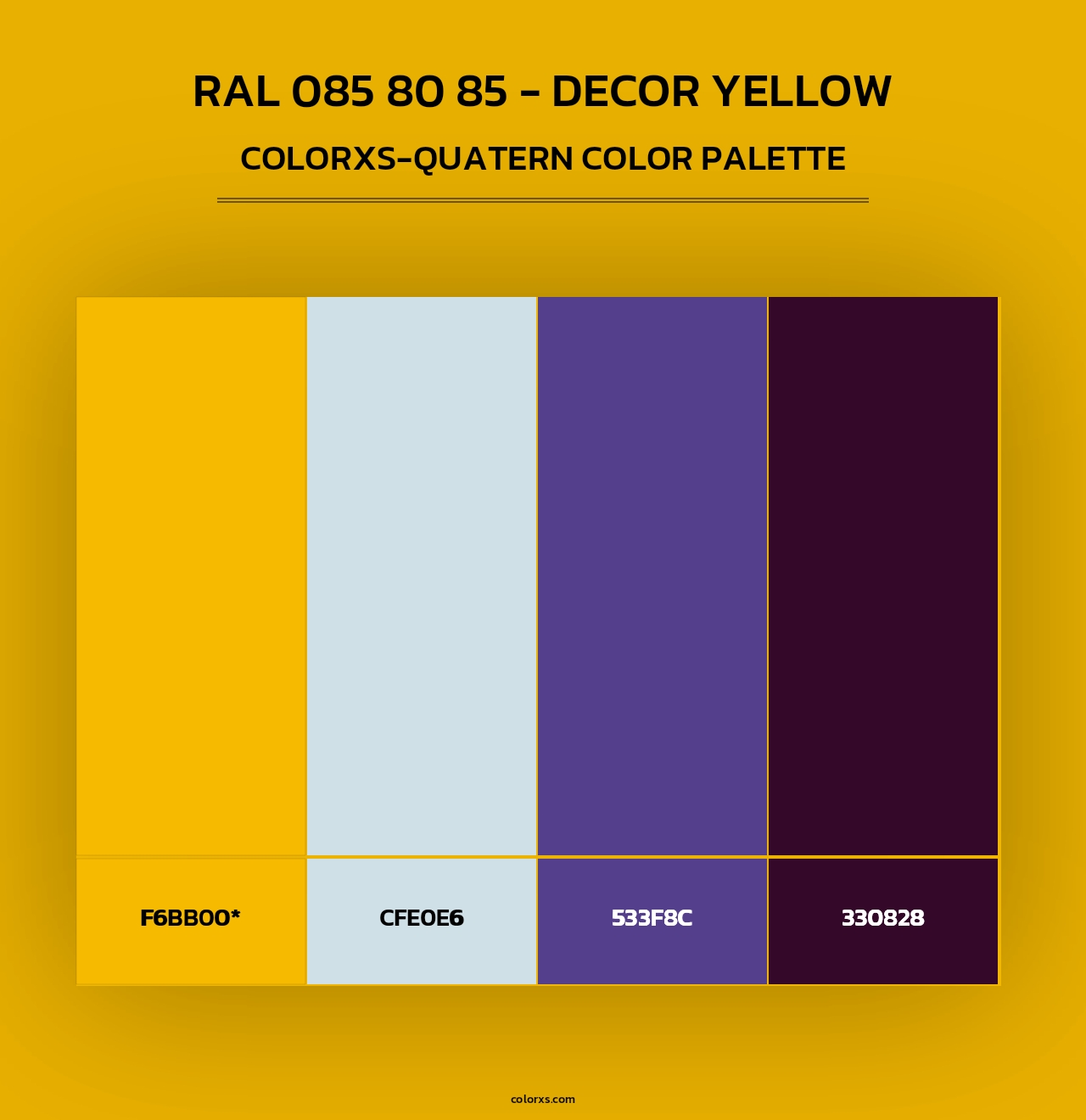 RAL 085 80 85 - Decor Yellow - Colorxs Quad Palette