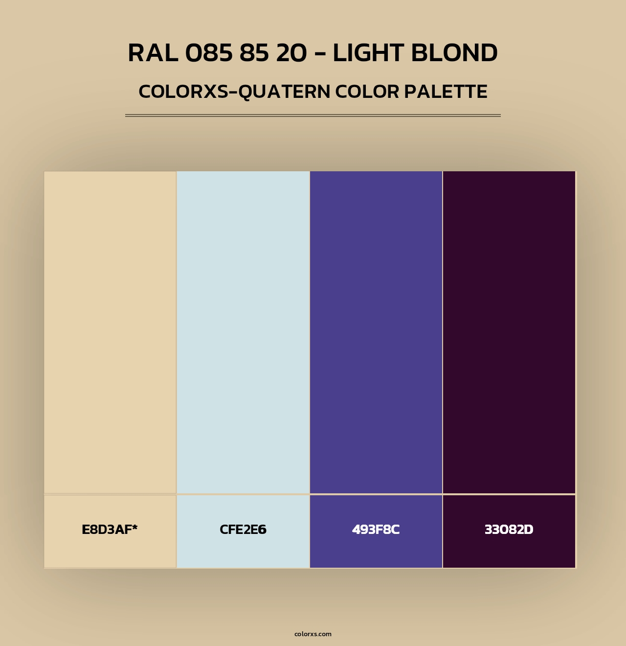 RAL 085 85 20 - Light Blond - Colorxs Quad Palette