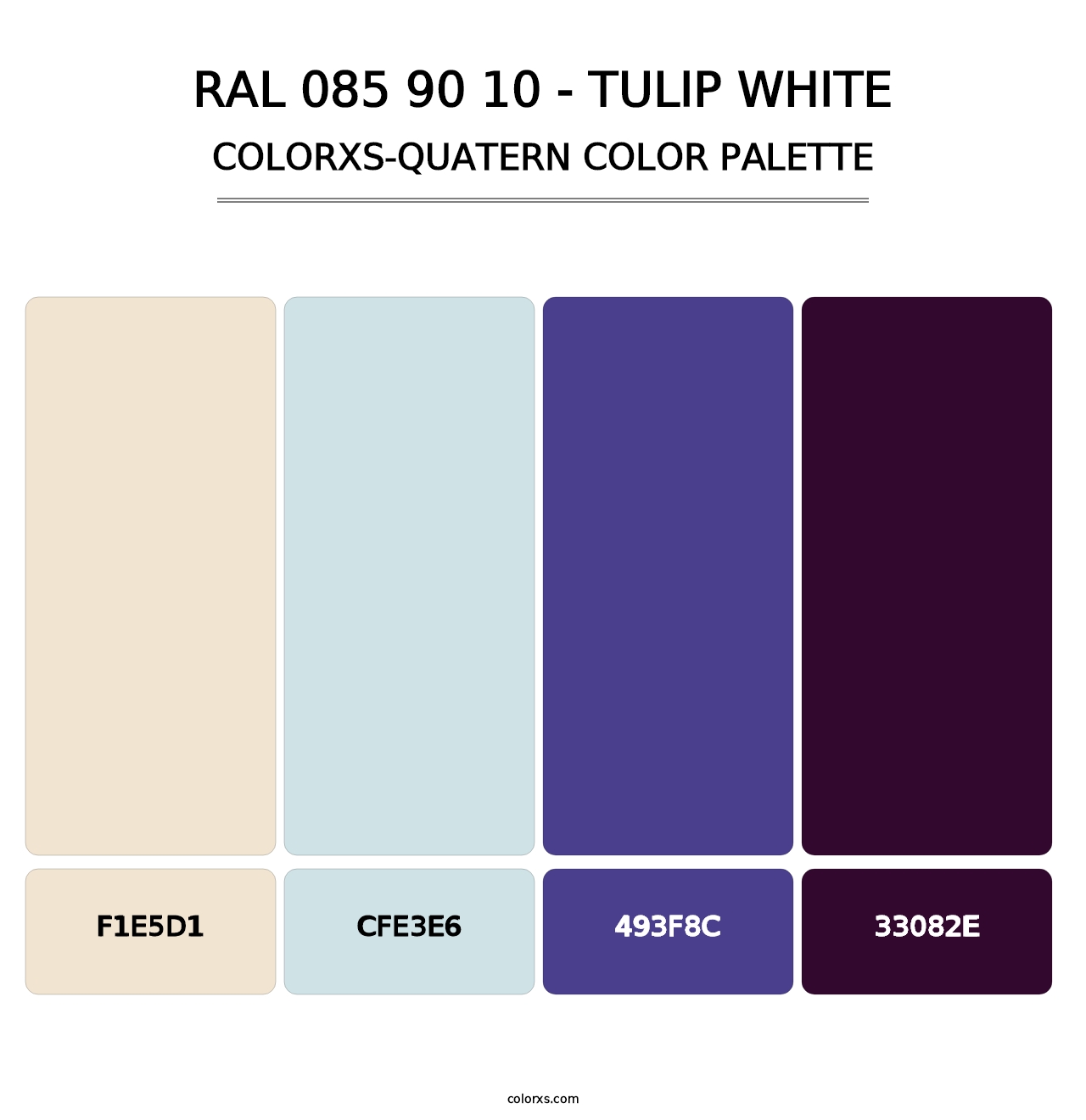 RAL 085 90 10 - Tulip White - Colorxs Quatern Palette