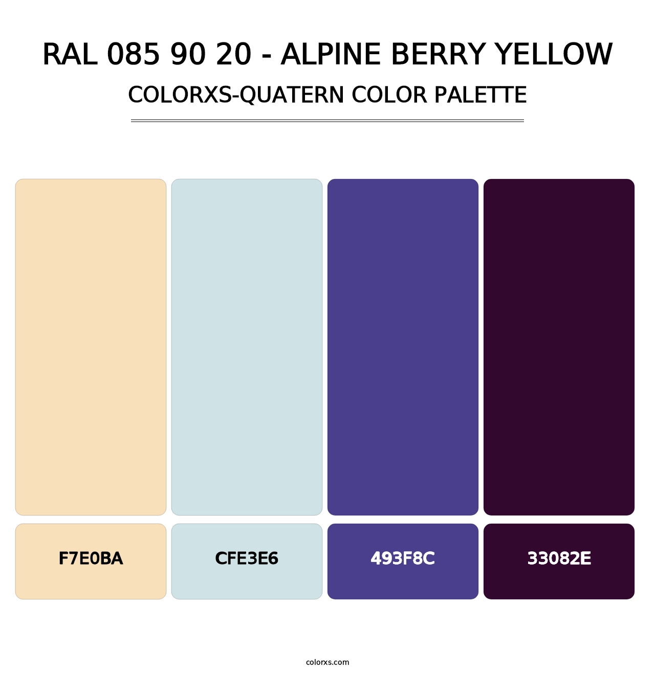 RAL 085 90 20 - Alpine Berry Yellow - Colorxs Quatern Palette