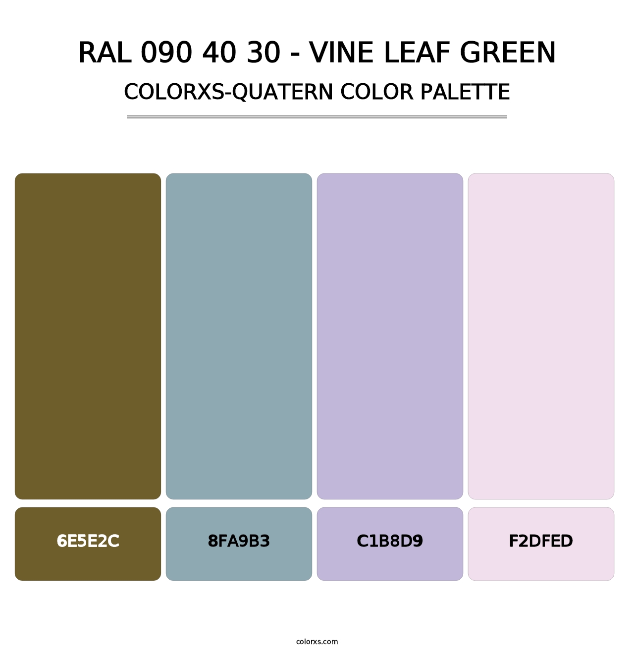 RAL 090 40 30 - Vine Leaf Green - Colorxs Quatern Palette