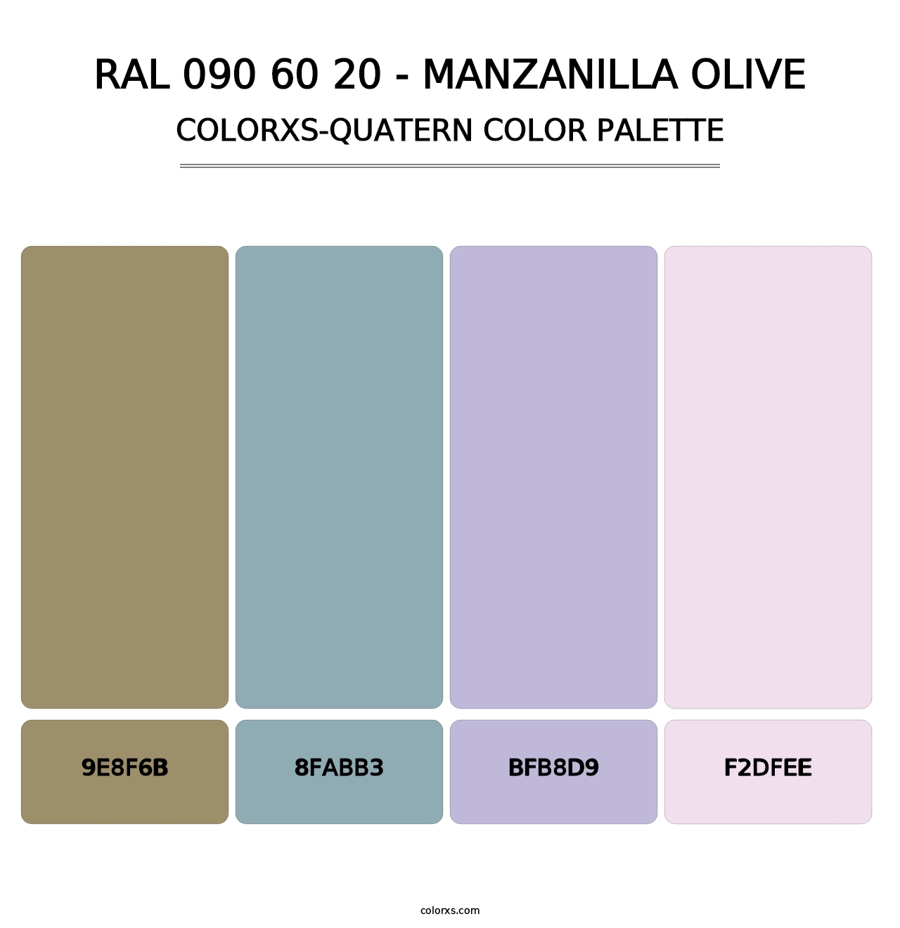 RAL 090 60 20 - Manzanilla Olive - Colorxs Quatern Palette