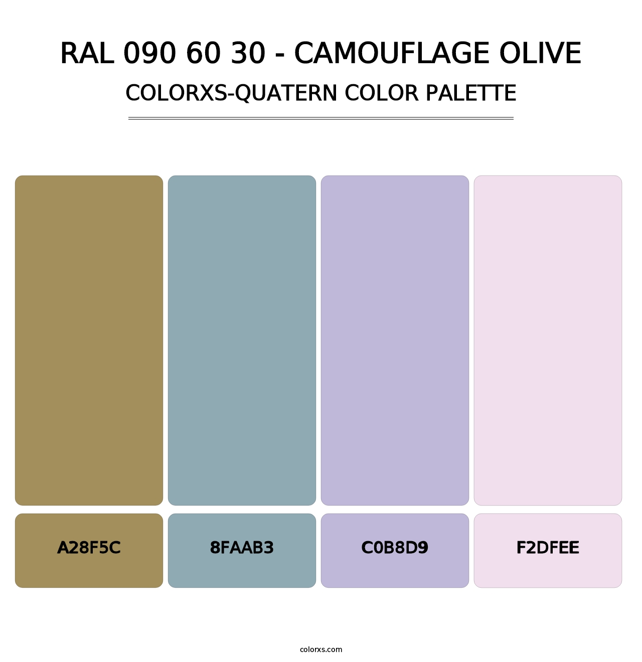 RAL 090 60 30 - Camouflage Olive - Colorxs Quatern Palette