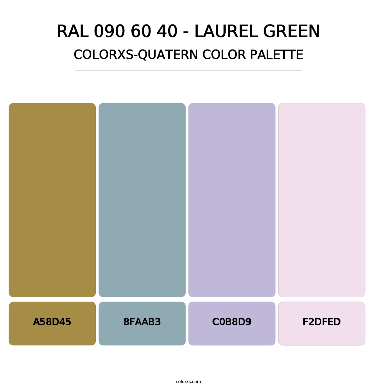RAL 090 60 40 - Laurel Green - Colorxs Quatern Palette