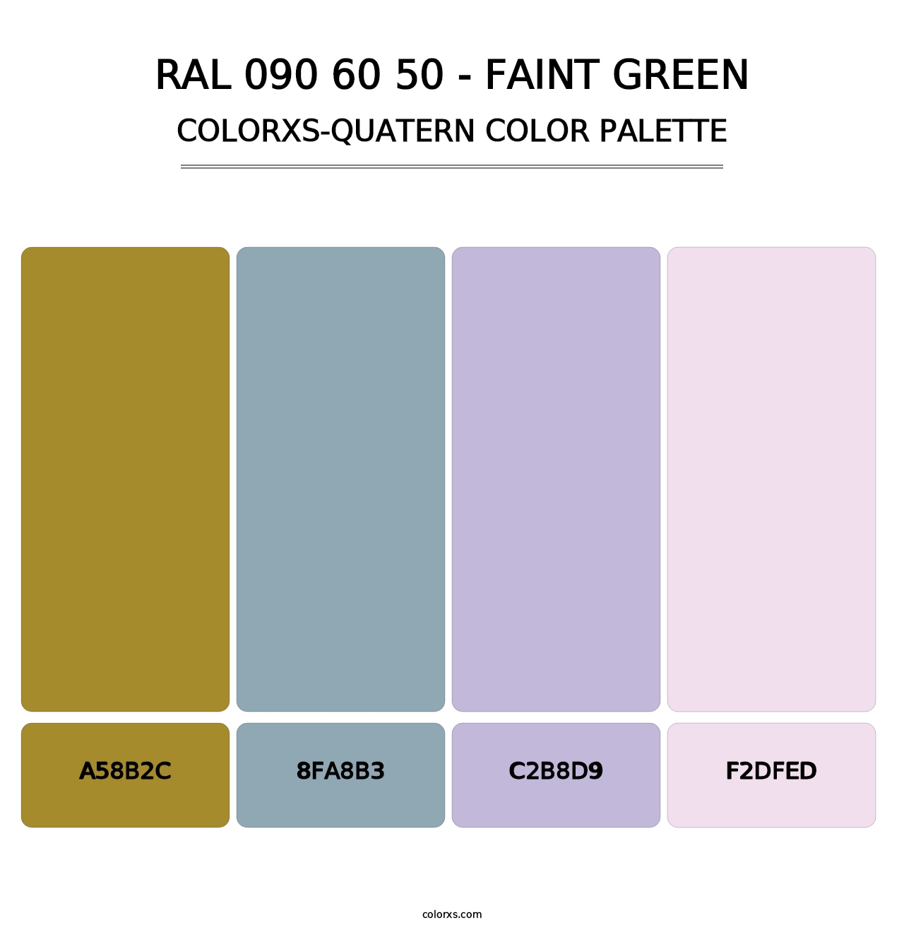 RAL 090 60 50 - Faint Green - Colorxs Quatern Palette